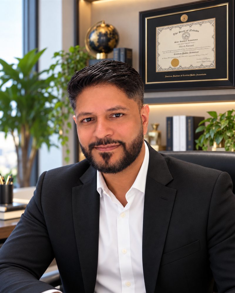 Hitesh Ratnani, CPA, in his office
